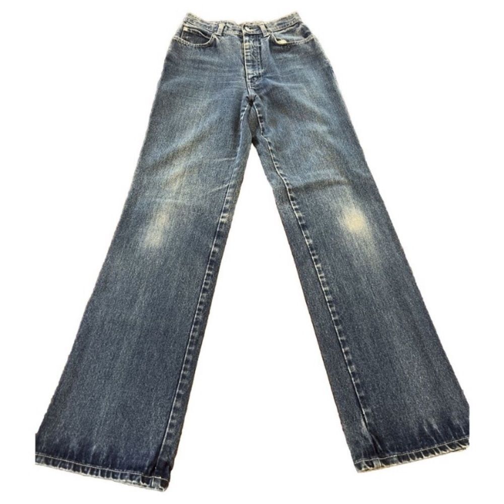 Vintage Women’s 9/10 Jeans 1970s Straight Leg Denim Vtg 70s 25x33 British Hong